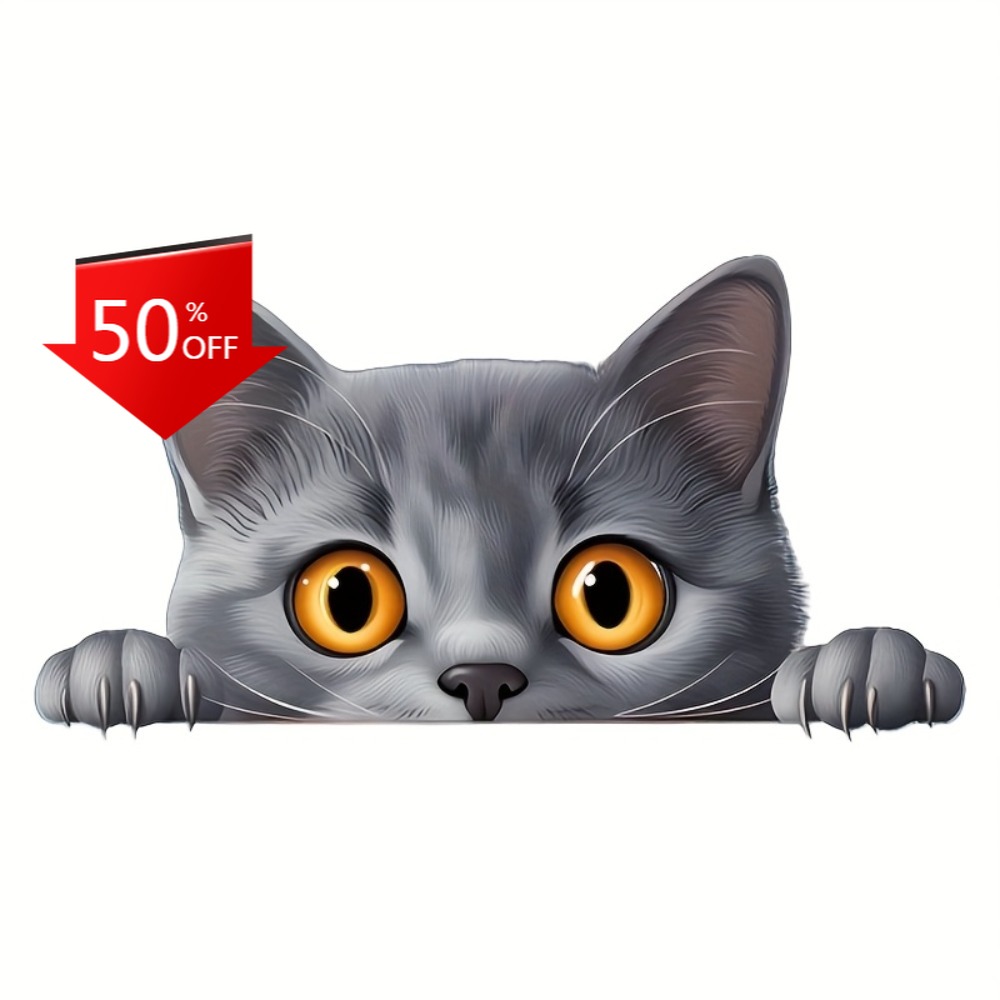 A Small Gray Cat Cute Car Lapt - Laptop Unique Accessories ulasan dan harga