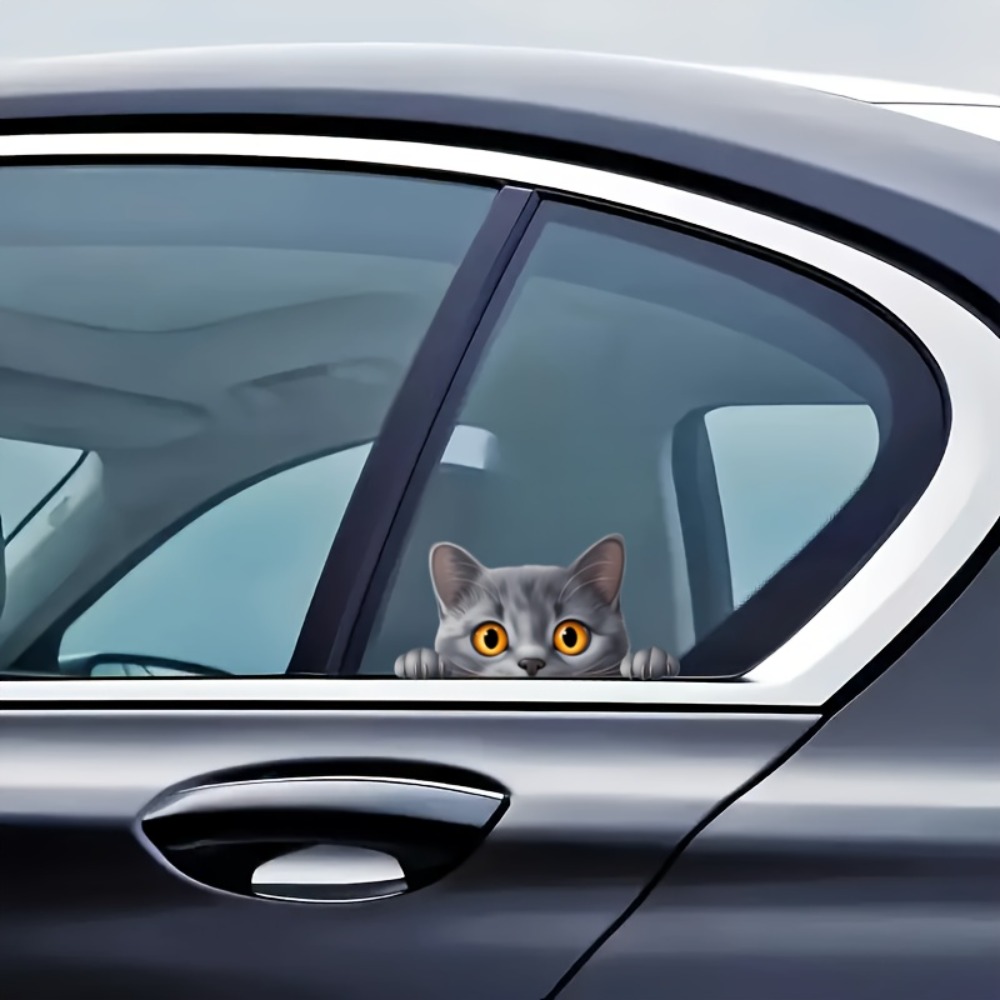 A Small Gray Cat Cute Car Lapt - Laptop Unique Accessories ulasan dan harga
