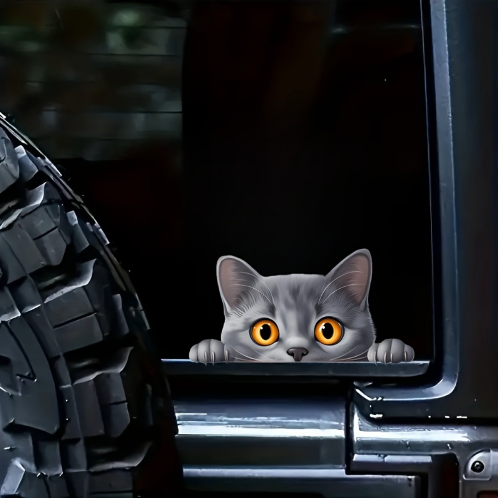 A Small Gray Cat Cute Car Lapt - Laptop Unique Accessories ulasan dan harga