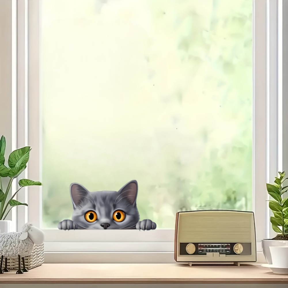 A Small Gray Cat Cute Car Lapt - Laptop Unique Accessories ulasan dan harga