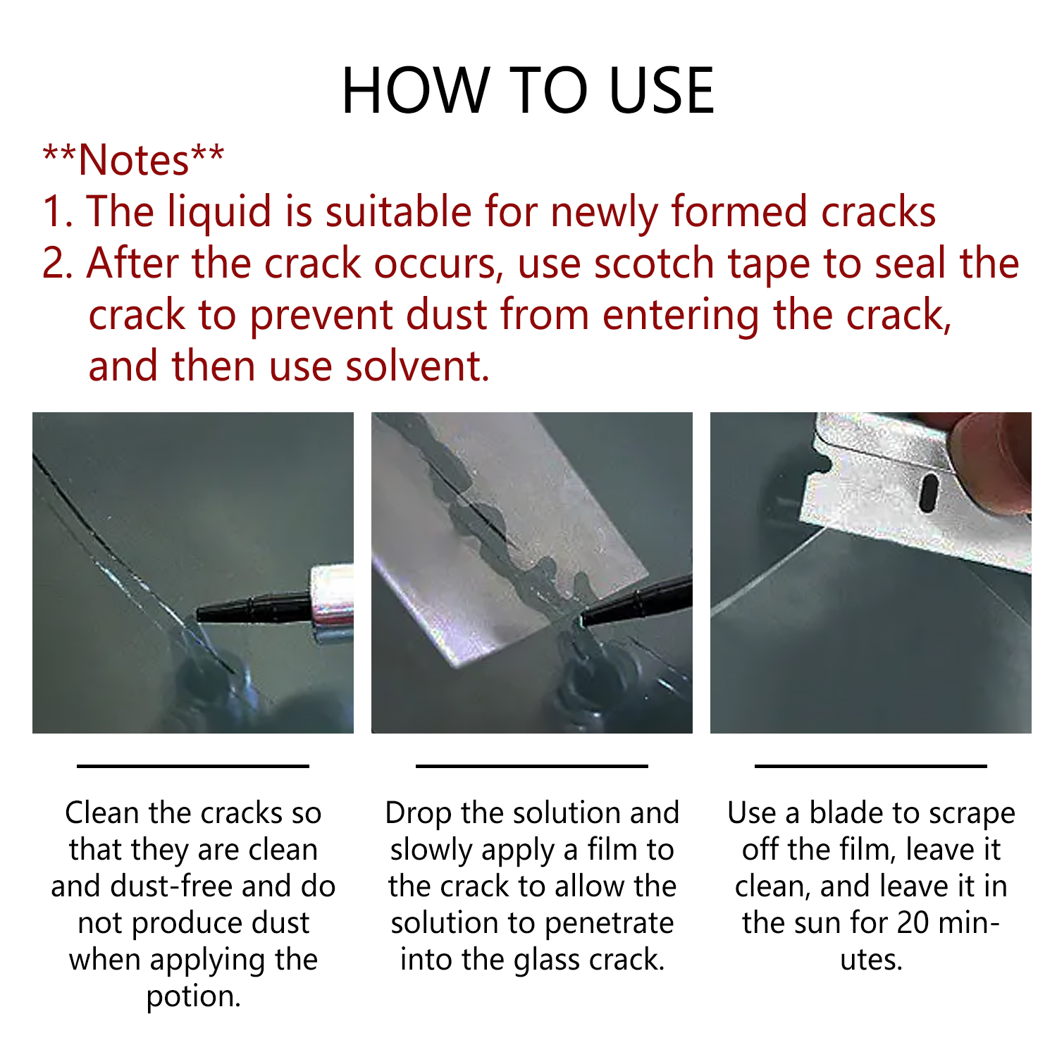 Windshield Car Crack Repair Ki - Screen Cleaning Kit ulasan dan harga